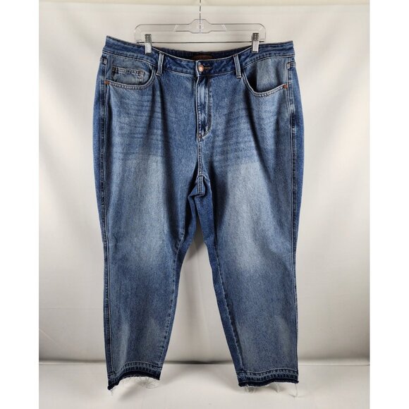Judy Blue Jeans Womens Plus 22W Plus Blue Boyfriend Fit Denim (40x28) - Picture 1 of 10